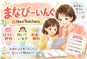 まなびーいんぐ(旧NexTeachers)の口コミ・評判まとめ｜向いている子・料金・解約も確認してみた