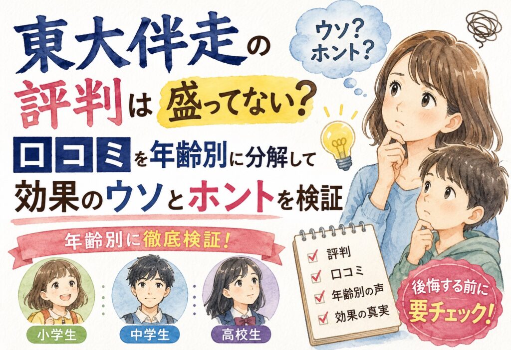東大伴走の評判は盛ってない?口コミを年齢別に分解して効果のウソとホントを検証