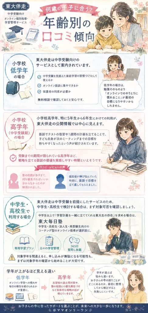 東大伴走は何歳の子に合う？年齢別の口コミ傾向