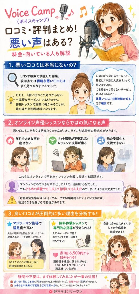 Voice Campの口コミ、悪い評判は本当にないの?