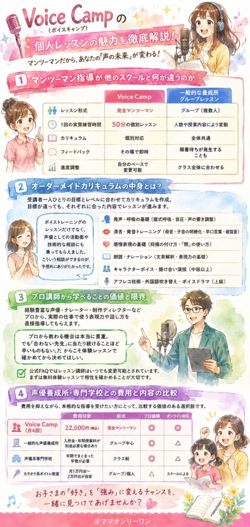 Voice Camp 声優の個人レッスンとして、Voice Campはどう評価される?