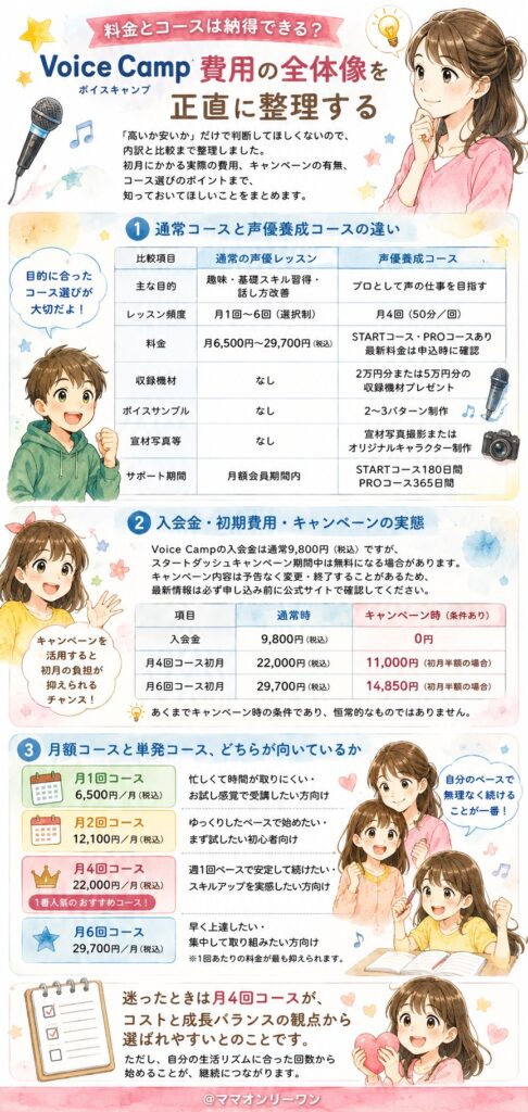 Voice Camp 料金とコースは納得できる? 費用の全体像を正直に整理する