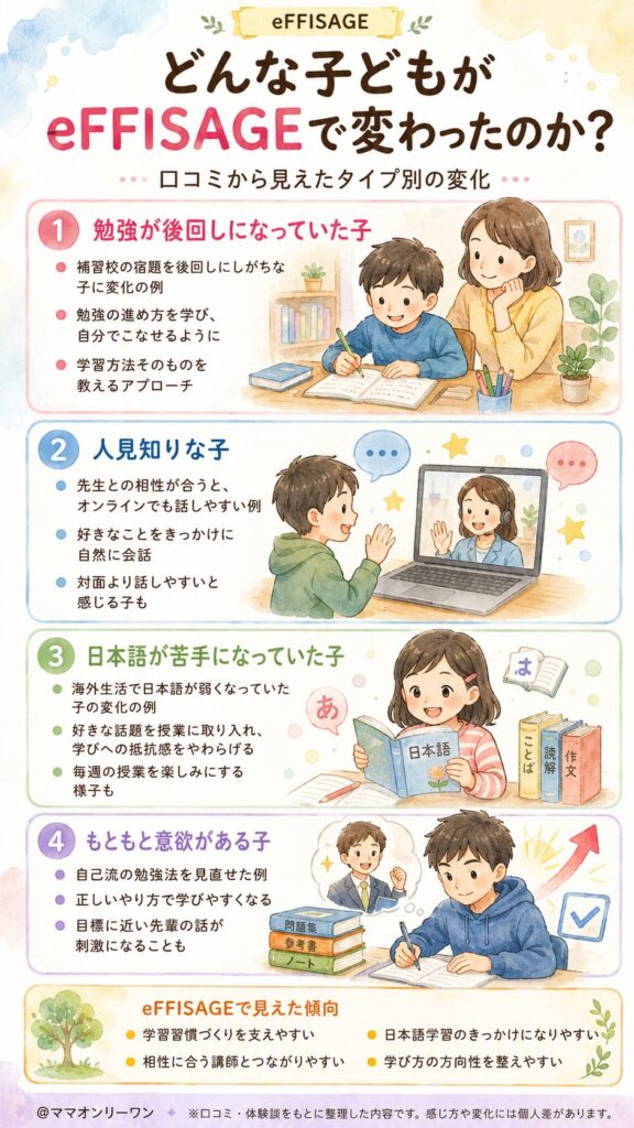 どんな子どもがeFFISAGEで変わったのか？
