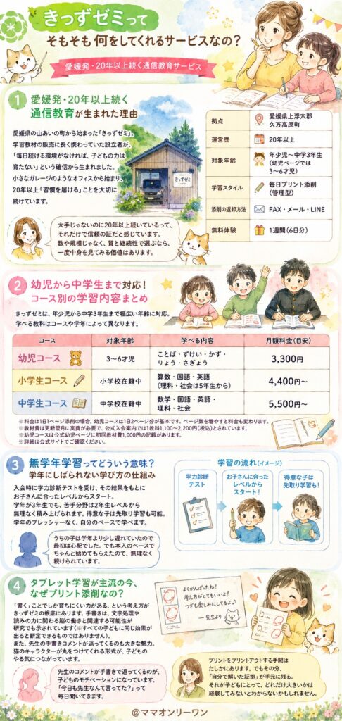 きっずゼミって、そもそも何をしてくれるサービスなの？