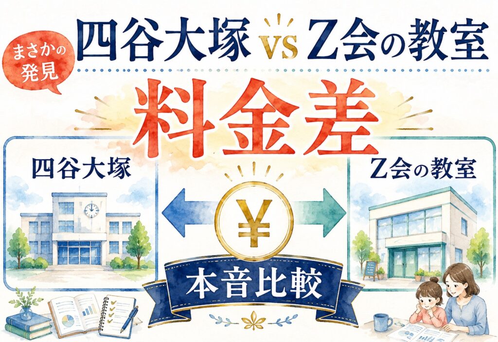 四谷大塚、まさかの発見、Z会の教室との料金差を本音で比較