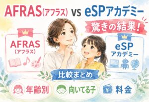 AFRAS(アフラス)とeSPアカデミー、斜め上の結果に驚いた比較まとめ、年齢別の向いてる子と料金を解説