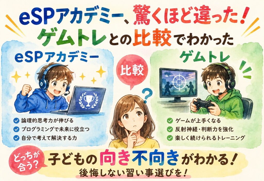 eSPアカデミー、驚くほど違った、ゲムトレとの比較でわかった向き不向き