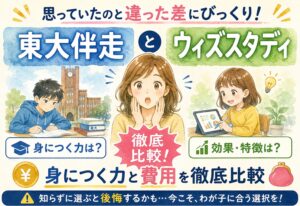 東大伴走とウィズスタディ、思っていたのと違った差にびっくり、身につく力と費用を徹底比較