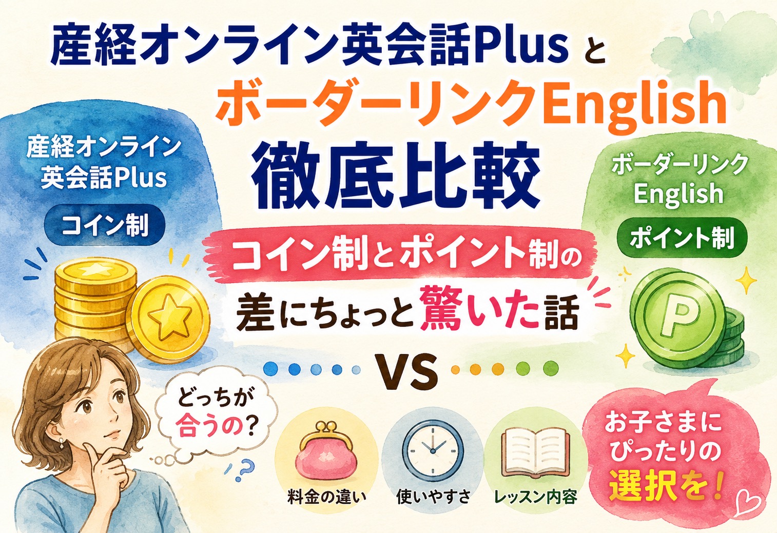 産経オンライン英会話PlusとボーダーリンクEnglishを徹底比較、コイン制とポイント制の差にちょっと驚いた話