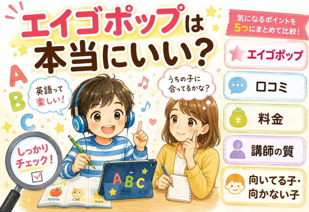 エイゴポップは本当にいいの？口コミから見えた料金・講師の質・向いてる子・向かない子を全部まとめます