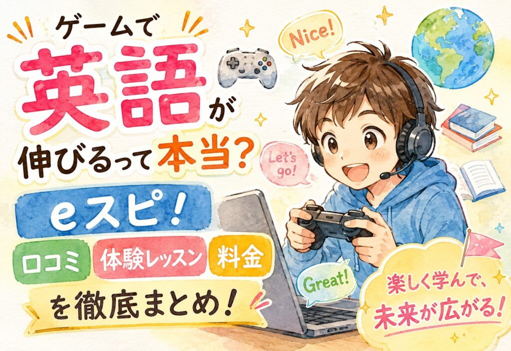ゲームで英語が伸びるって本当？eスピ！の口コミ・体験レッスン・料金を徹底まとめ