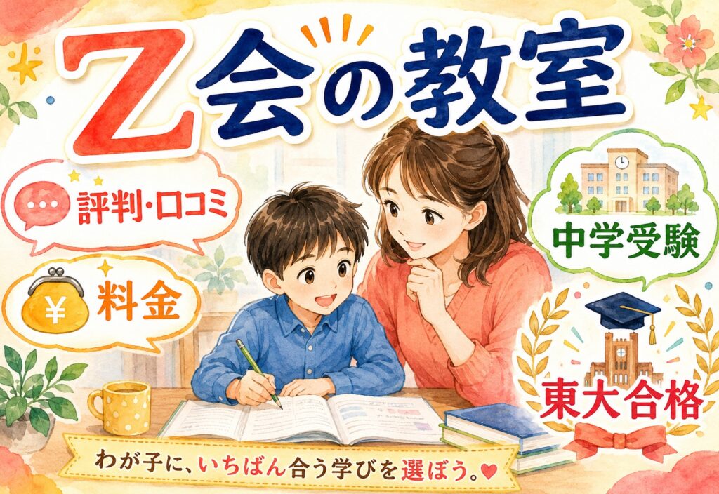 Z会の教室ってどんな塾？評判・口コミ・料金・中学受験・東大合格まで全部まとめました