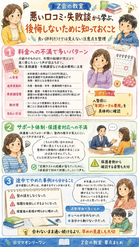 Z会の教室 悪い口コミ・失敗談から学ぶ、後悔しないために知っておくこと