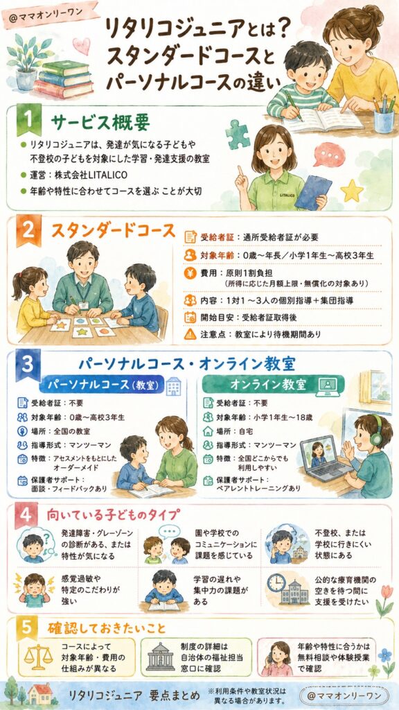 リタリコジュニアとは？スタンダードコースとパーソナルコースの違い
