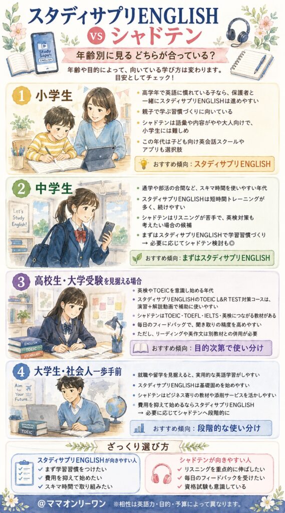 年齢別に見るとどちらが合っている?