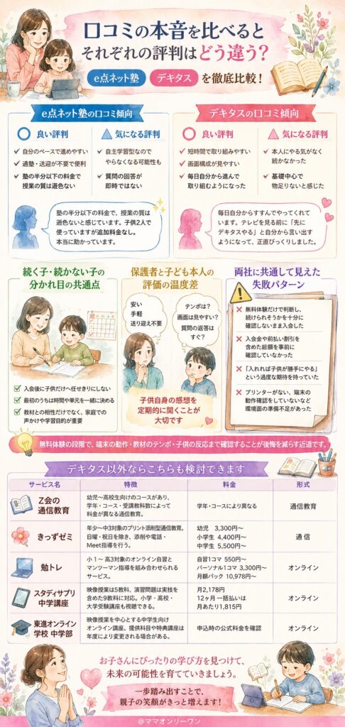 口コミの本音を比べると、それぞれの評判はどう違う?