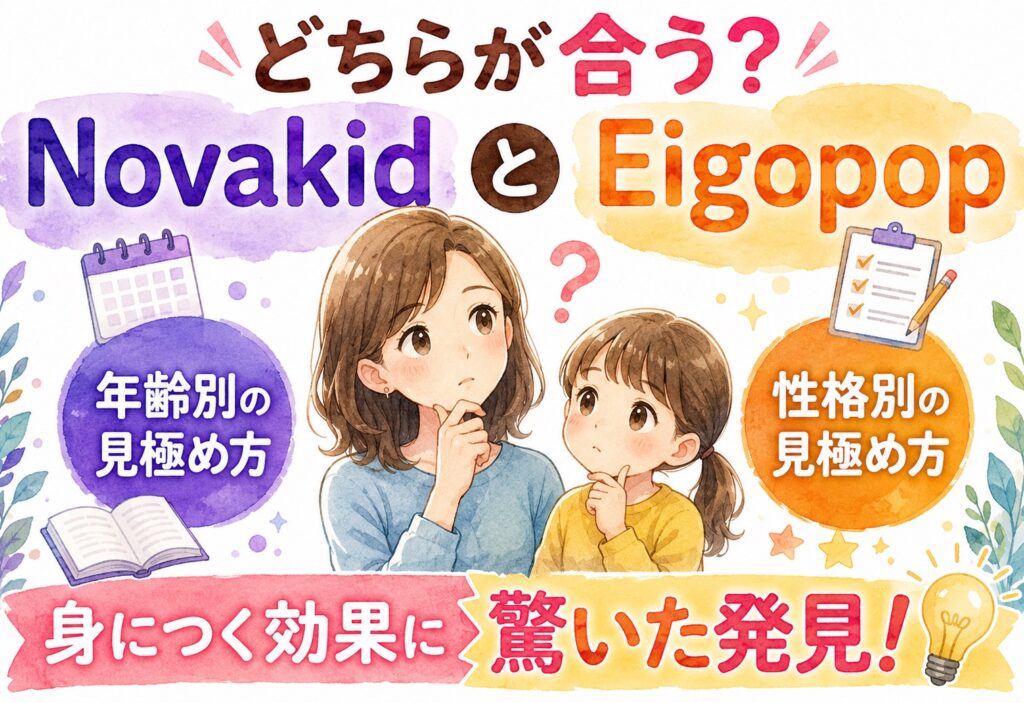 NovakidとEigopopどちらが合う?年齢・性格別の見極め方と身につく効果に驚いた発見