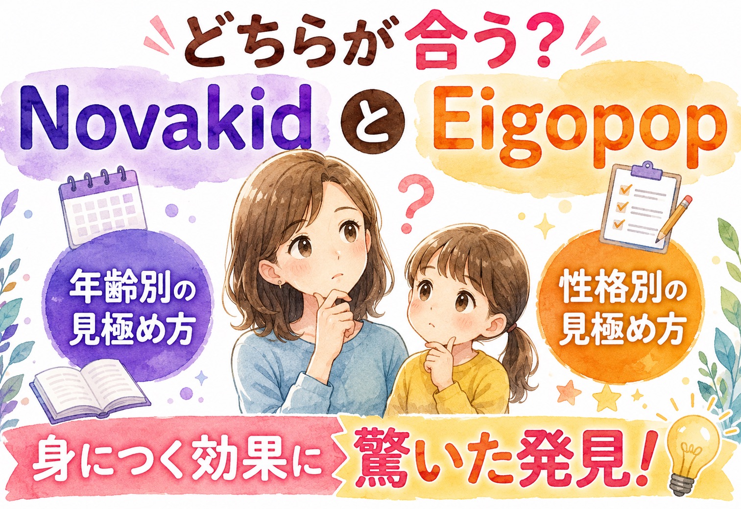 NovakidとEigopopどちらが合う?年齢・性格別の見極め方と身につく効果に驚いた発見