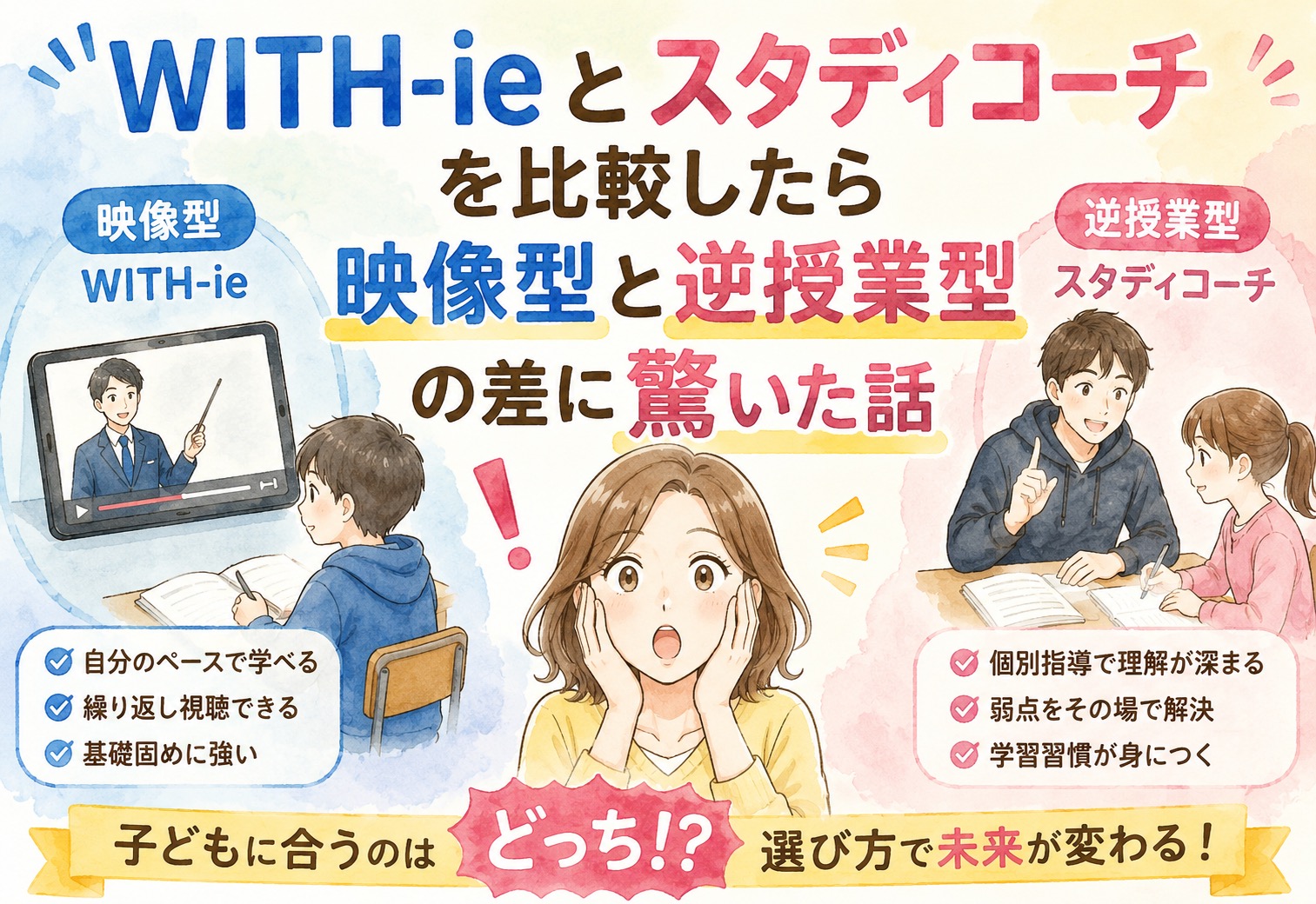 WITH-ieとスタディコーチを比較したら映像型と逆授業型の差に驚いた話
