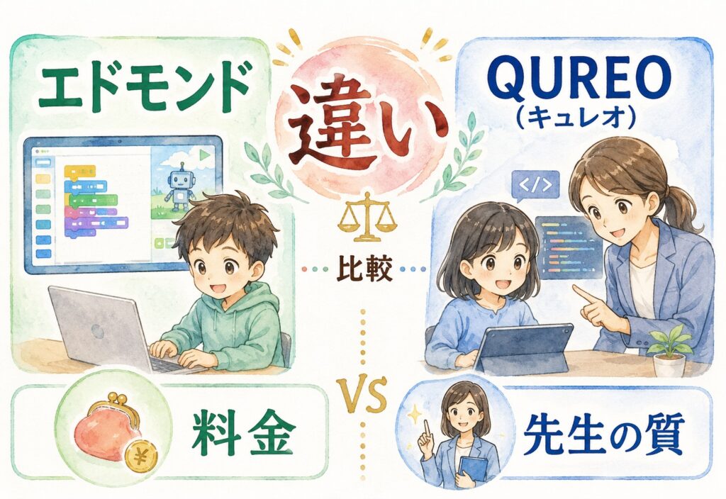 エドモンドとQUREO(キュレオ)比較｜料金も先生の質も調べてみたら想像以上に違いがはっきりしました