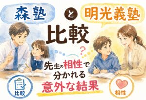 森塾と明光義塾比較、先生の相性で分かれる意外な結果