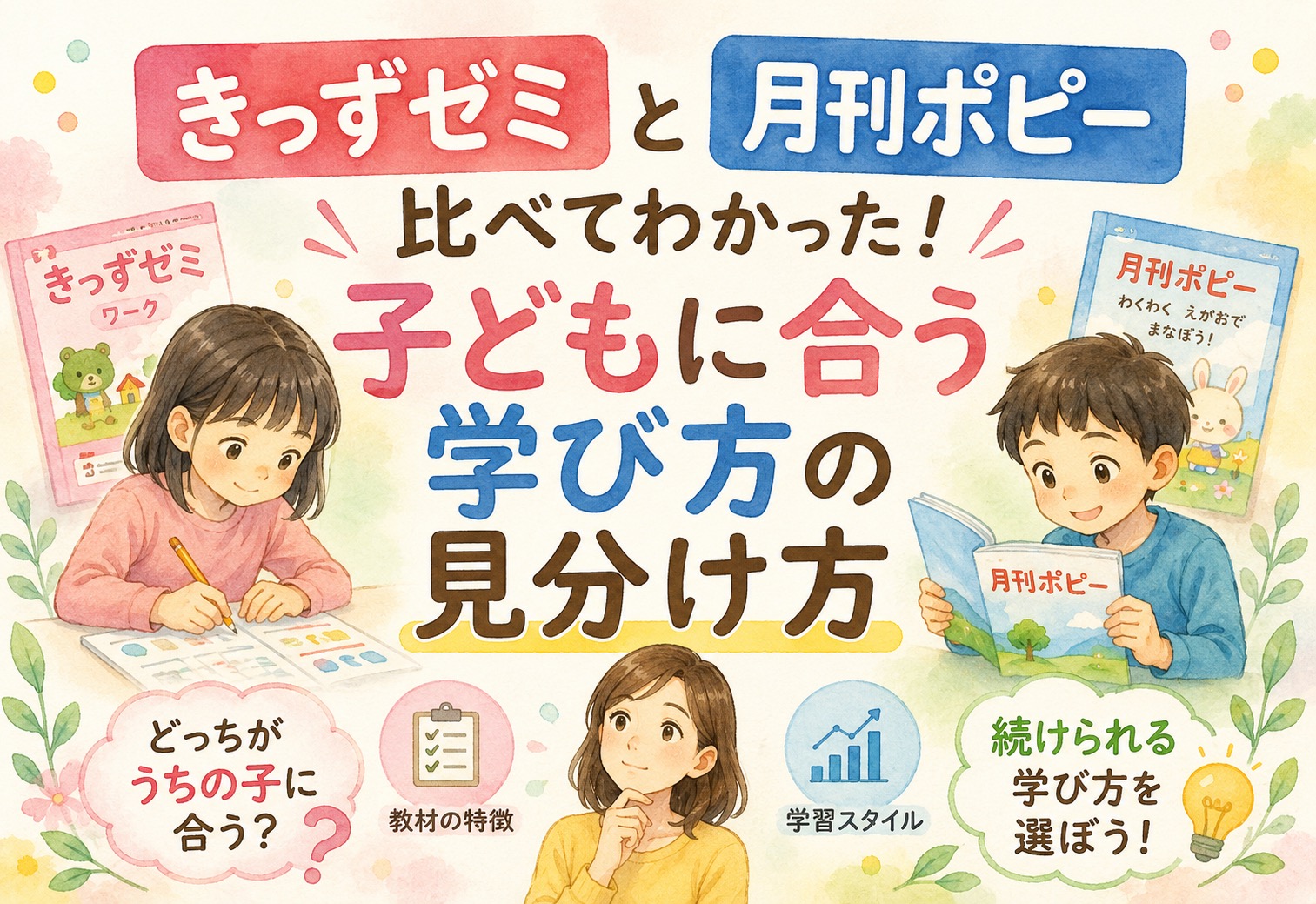 きっずゼミと月刊ポピーを比べてわかった、子どもに合う学び方の見分け方