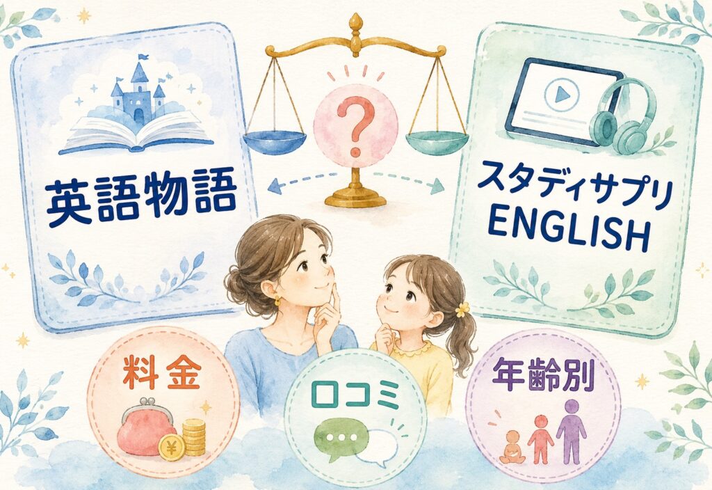 英語物語とスタディサプリENGLISHを徹底比較!料金・口コミ・年齢別の向き不向きから対応デバイス・退会ルールまで多くの声を分析してわかった想像以上の本音とは