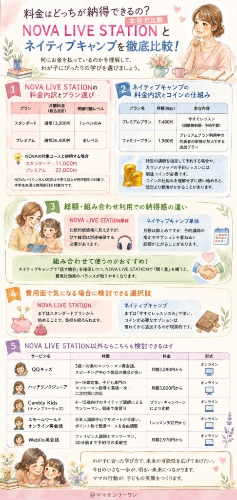 NOVA LIVE STATIONとネイティブキャンプ 料金はどっちが納得できるの?本音で比較