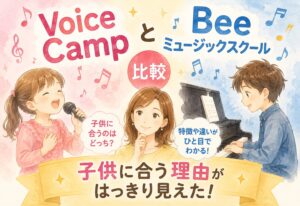 Voice CampとBeeミュージックスクールを比較したら子供に合う理由がはっきり見えた