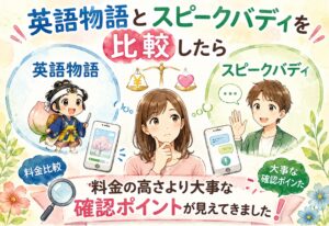 英語物語とスピークバディを比較したら料金の高さより大事な確認ポイントが見えてきました